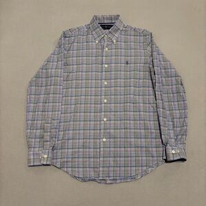 Polo Ralph Lauren Performance Shirts Mens Medium Plaid Preppy Breathable Nylon